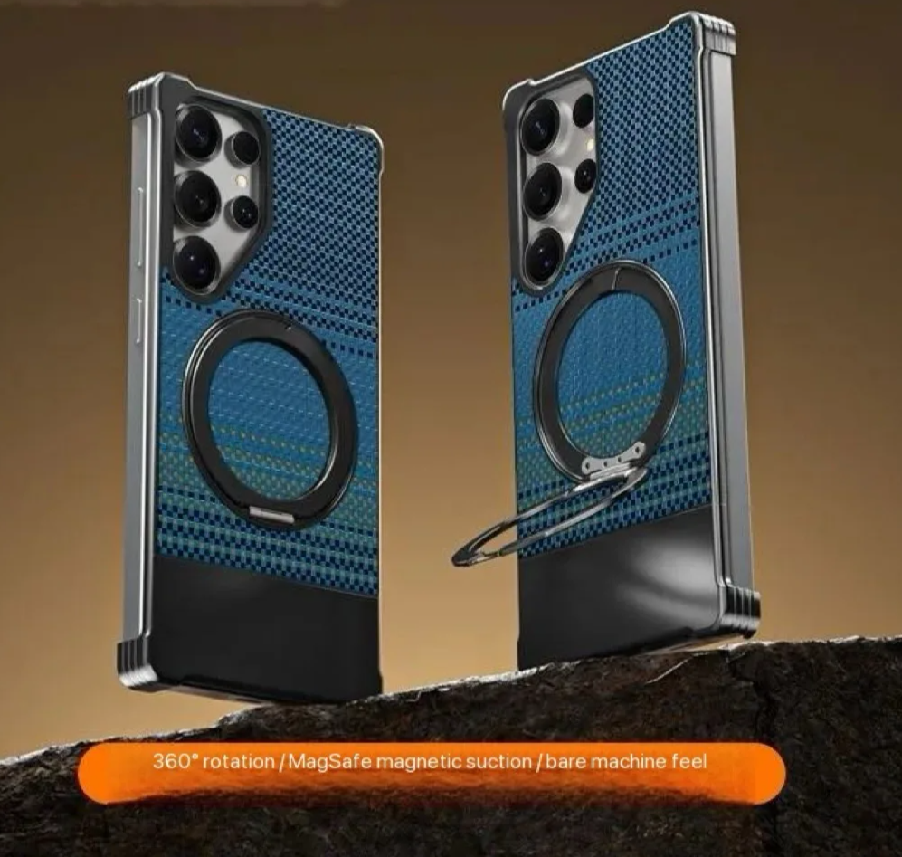 Metall-Handyhülle mit Ständer für Galaxy S25–S23 Ultra