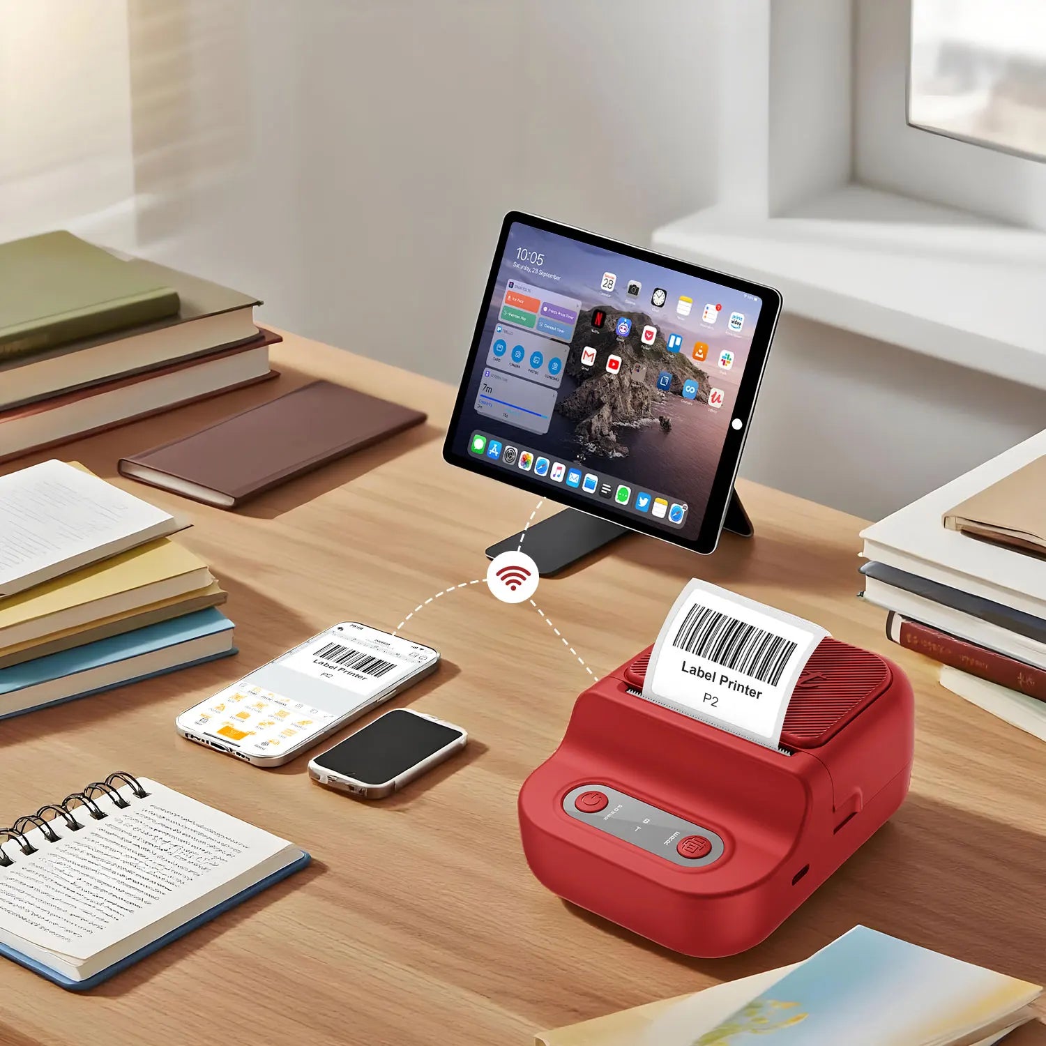 Portable Thermal Label Printer Bluetooth Mini