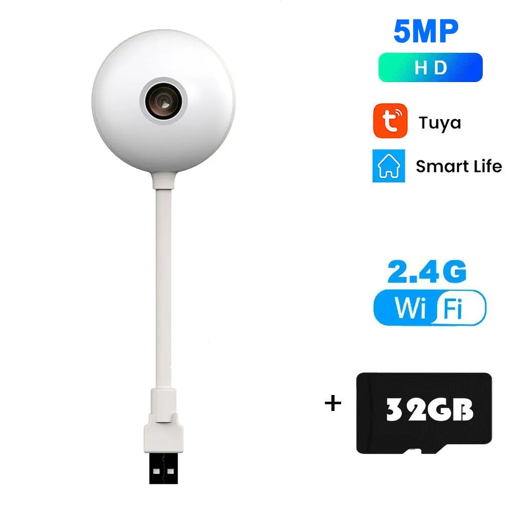 5MP Mini WiFi Babymonitor Kamera mit AI Tracking