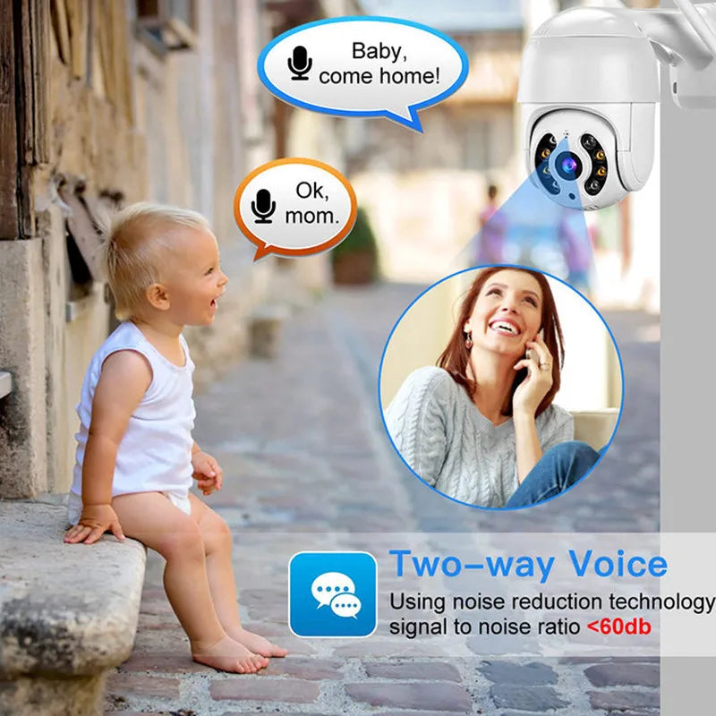 8MP 4K PTZ WLAN IP Kamera mit Auto-Tracking