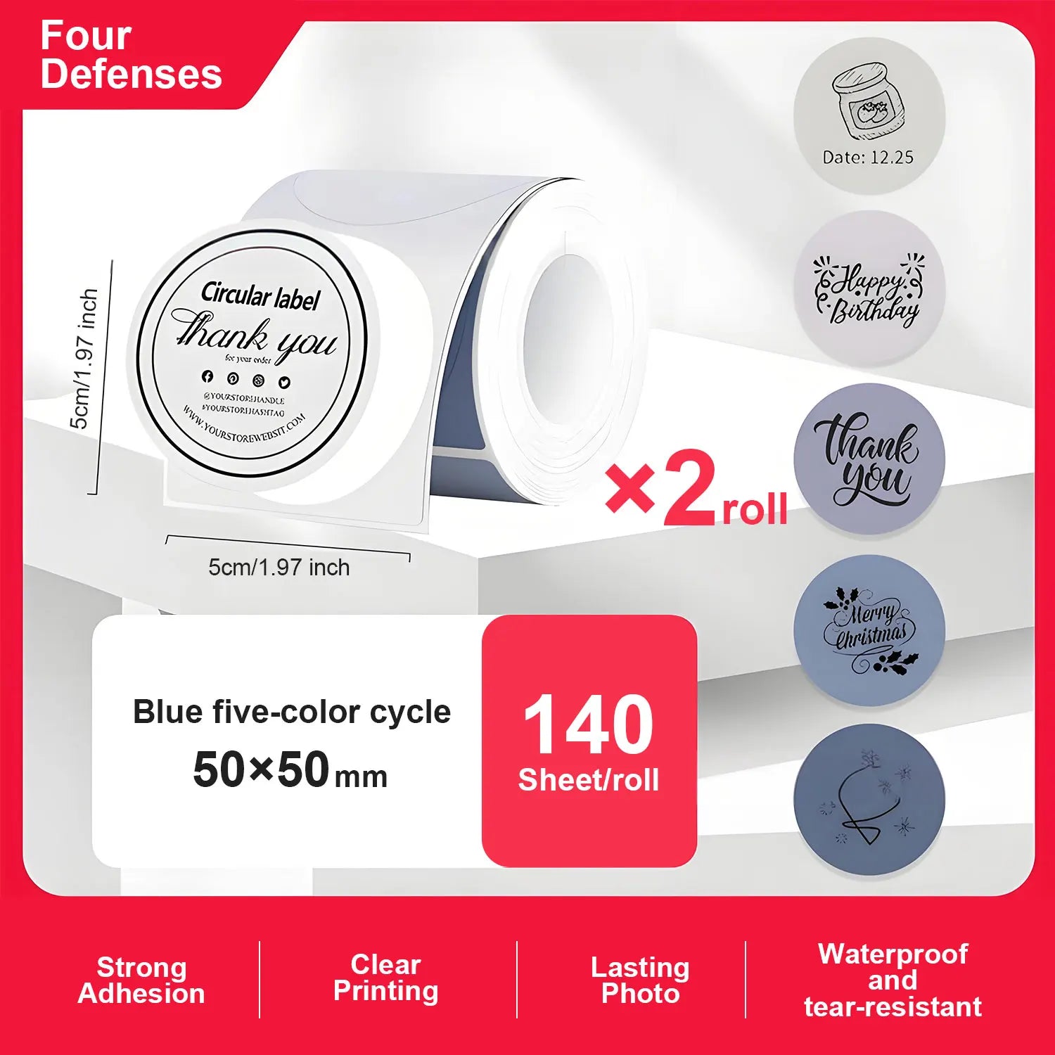 Portable Thermal Label Printer Bluetooth Mini