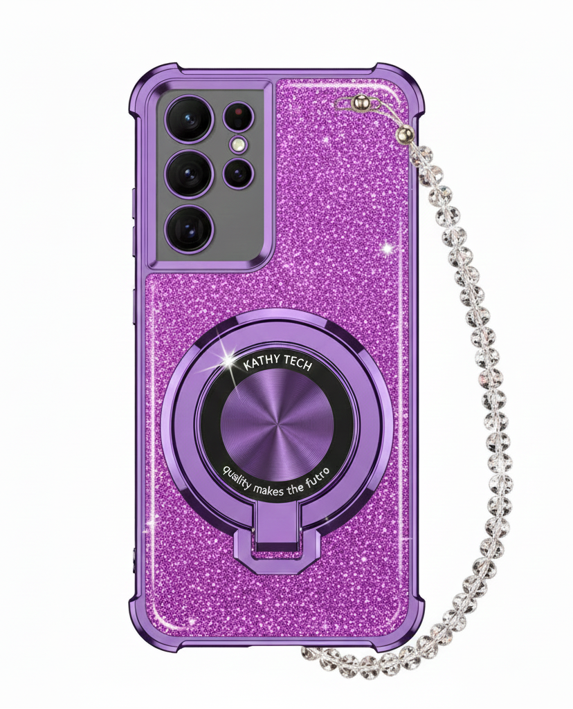 Crystal Bracelet Case with Stand for Samsung S25