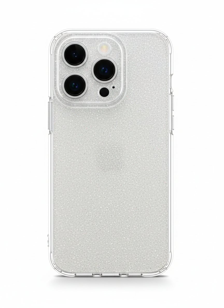 Transparente Glitzer Soft Hülle für iPhone 17 Pro Max