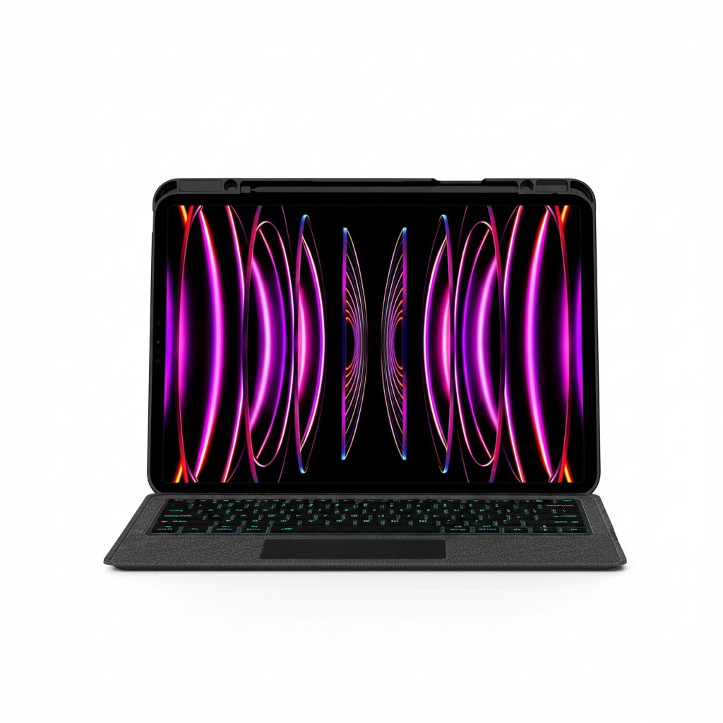 Tastatur mit Hintergrundbeleuchtung für iPad Pro & Air Hülle 11–13 Zoll