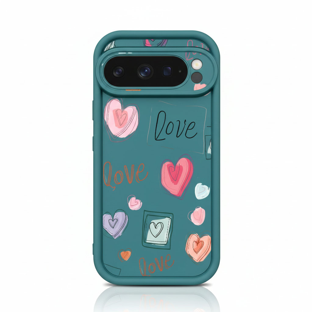 Weiches Herz-TPU Case für Google Pixel 9 Pro