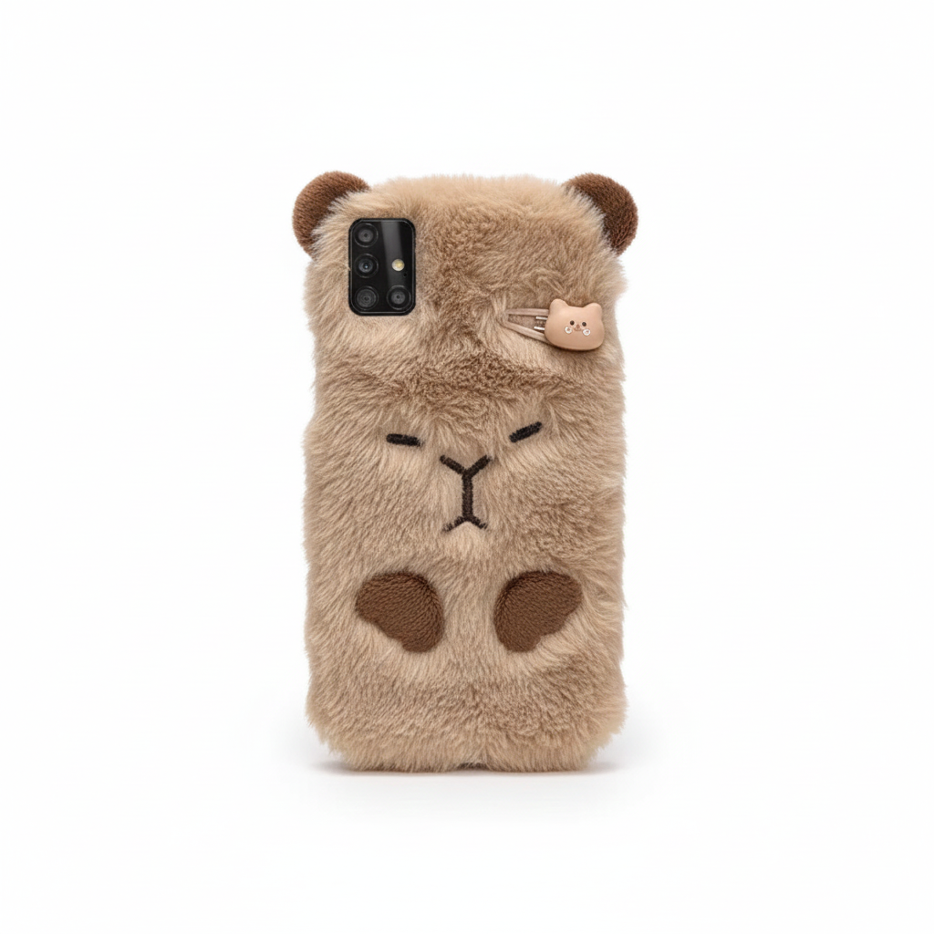 Cute 3D Capybara Fluffy Case for Samsung