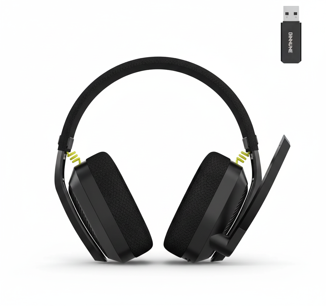 BINNUNE 2.4GHz wireless gaming headset