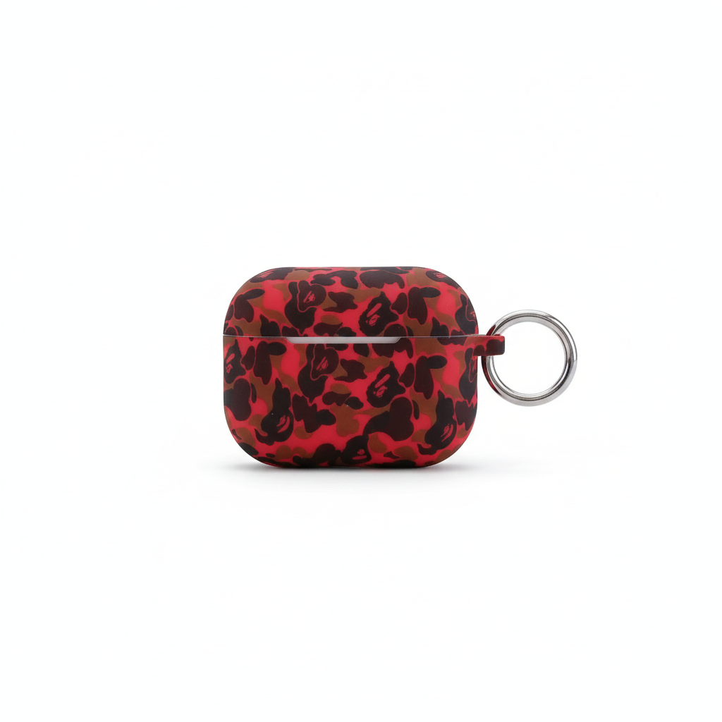 Camo Silikonhülle für AirPods 4 mit Schlüsselband