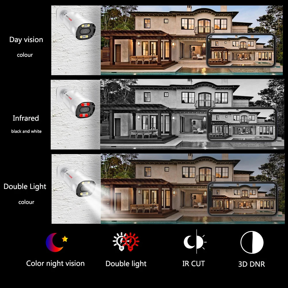 4K 8MP POE IP Kamera, H.265, Nachtsicht, Metall, Wasserdicht