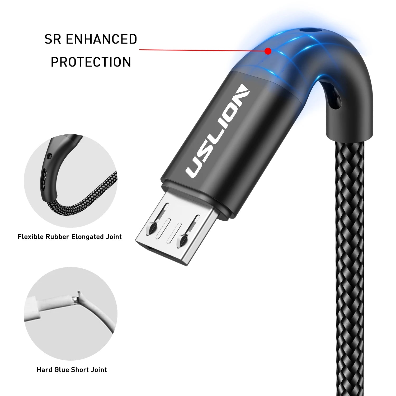 USLION 3A Micro-USB Schnellladekabel