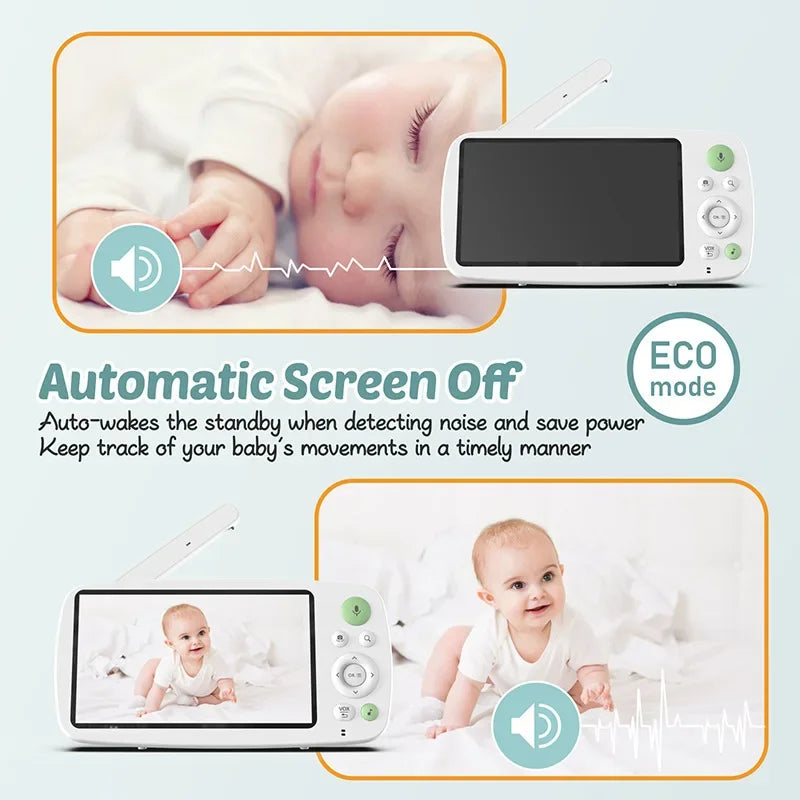 5-inch Wireless Baby Monitor with Night Vision and Audio