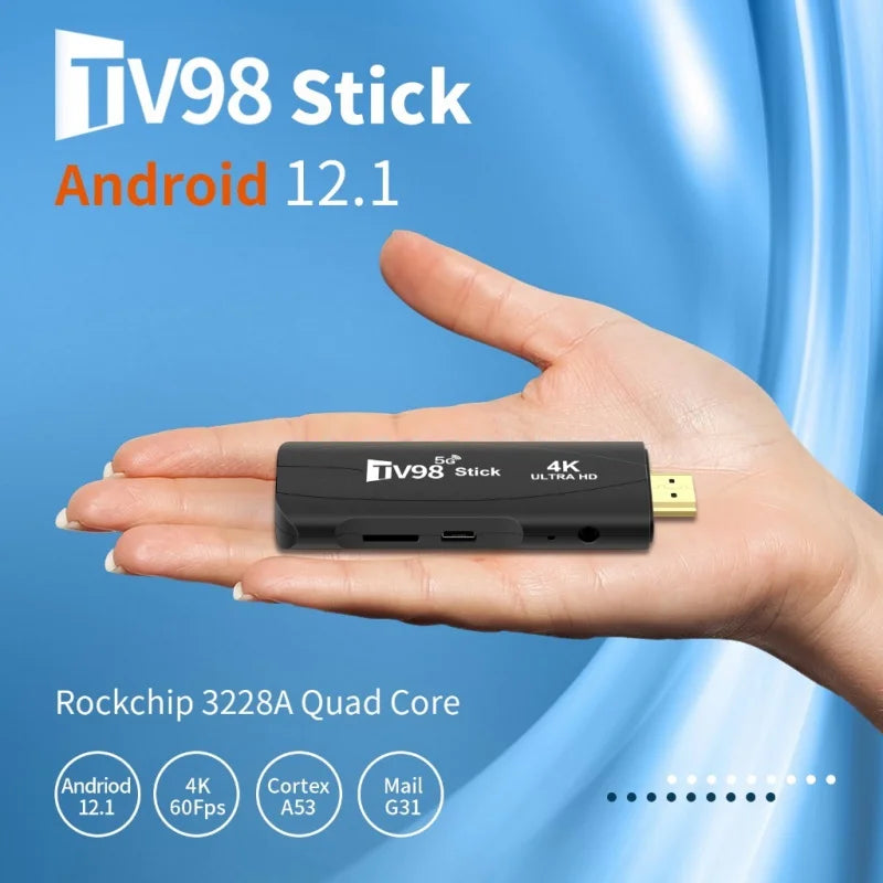 4K Android 12 TV stick with dual WiFi streaming