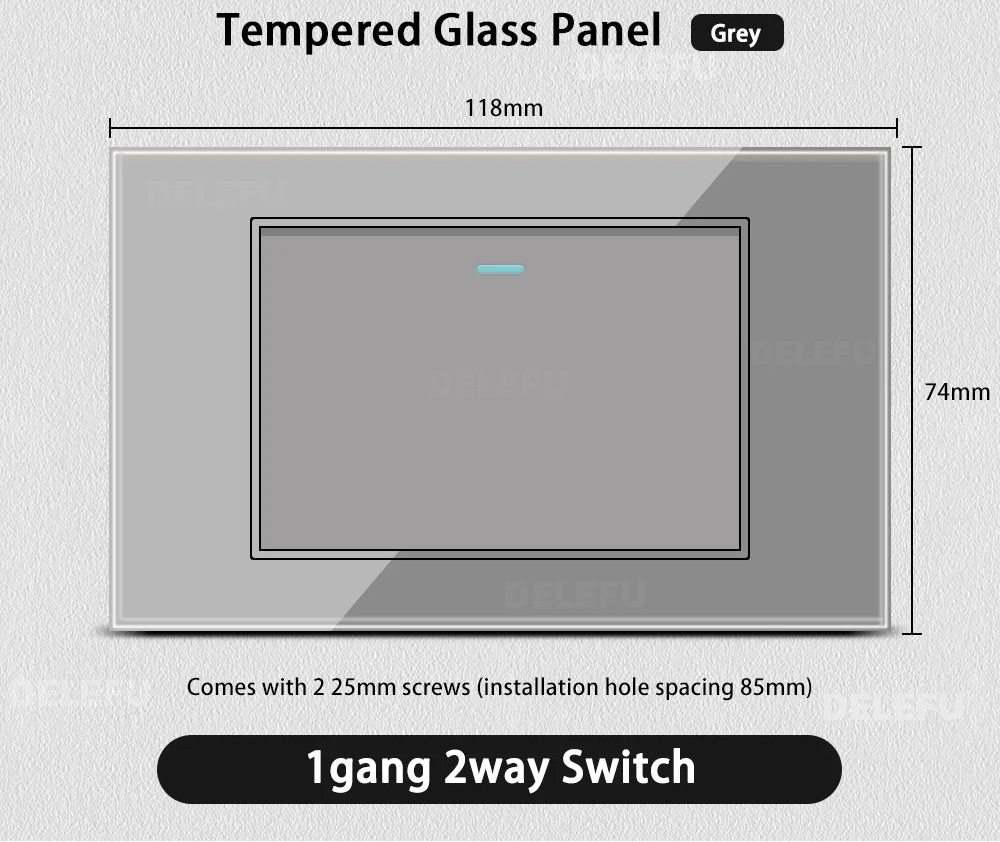 Grau Glas Smart Steckdose USB C & Wifi Schalter