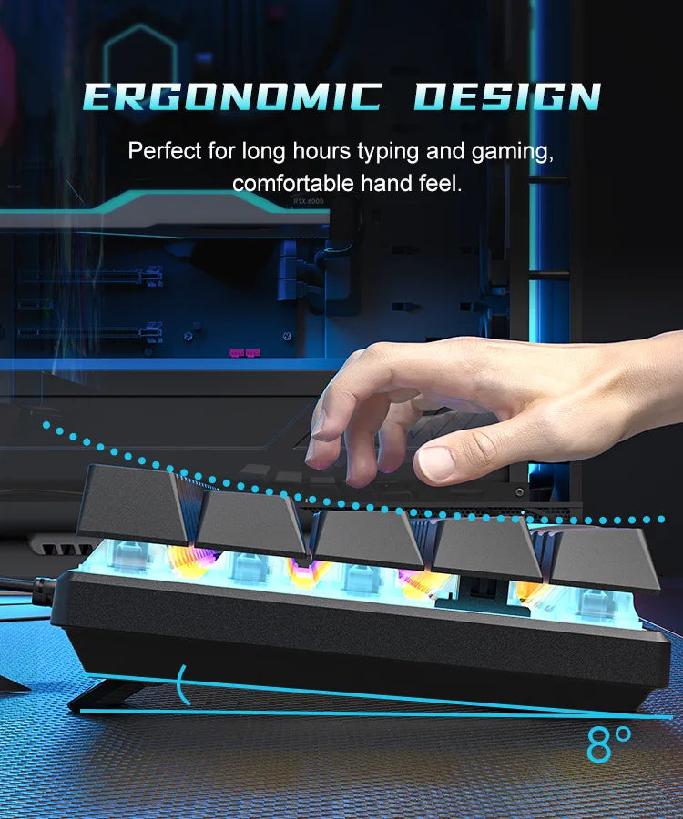 60 % Mechanische Gaming-Tastatur Weiß