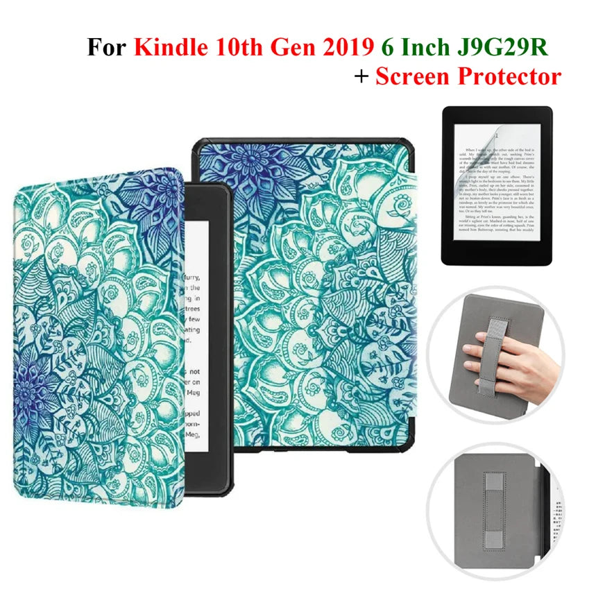 Hülle + Folie für Kindle 10. Gen 6 Zoll