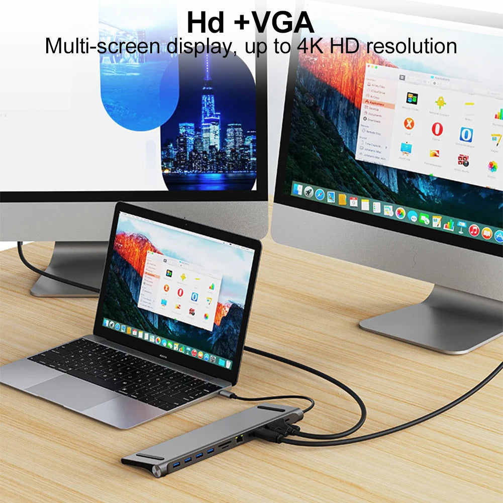 11-in-1 USB-C Hub mit HDMI & VGA