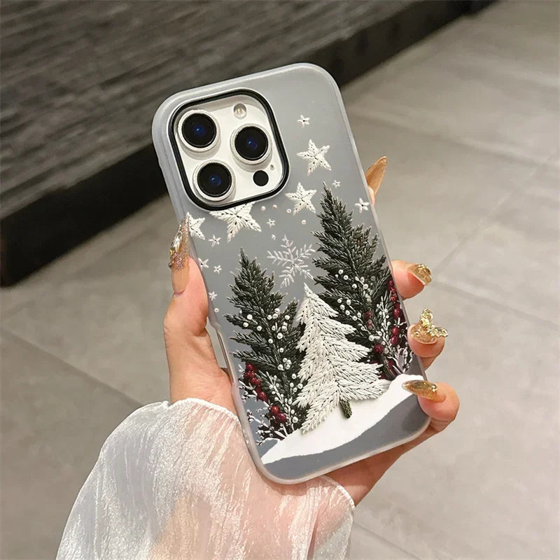 Cute Matte Christmas Tree Phone Case for Google Pixel