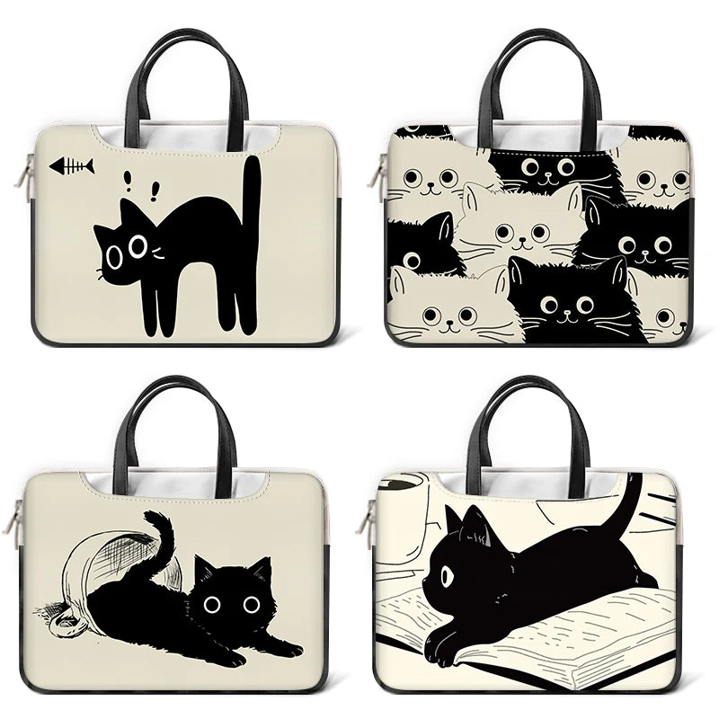 DIY PU Laptoptasche Katze 12–17 Zoll
