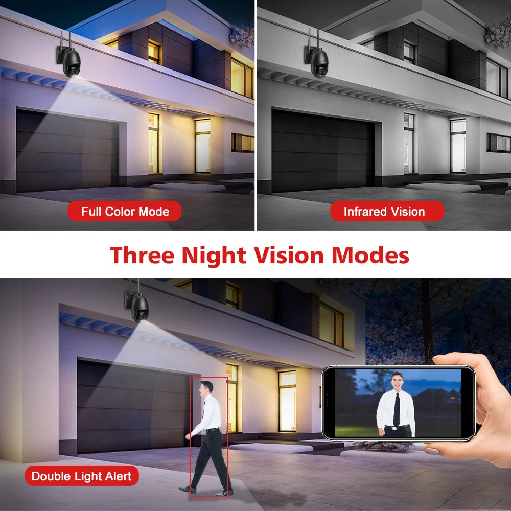 8MP dual-lens WiFi/4G/POE camera with auto tracking