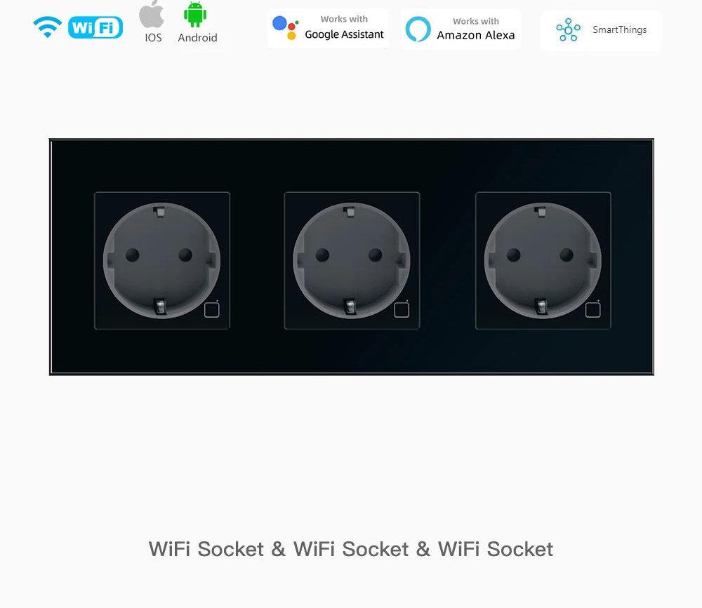 Smart WiFi socket EU USB Type-C Timer Alexa