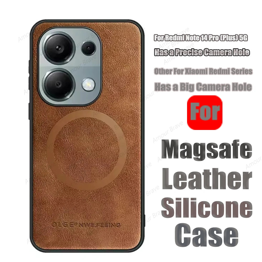 Lederhülle mit MagSafe für Xiaomi Redmi