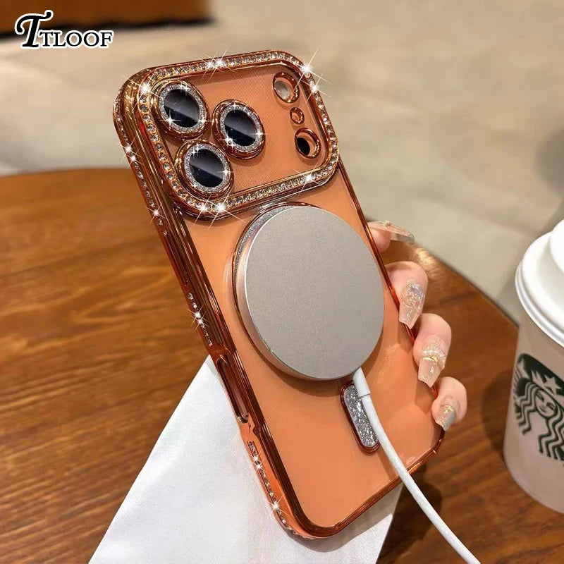 Glitzer Diamant Hülle mit MagSafe für iPhone 17