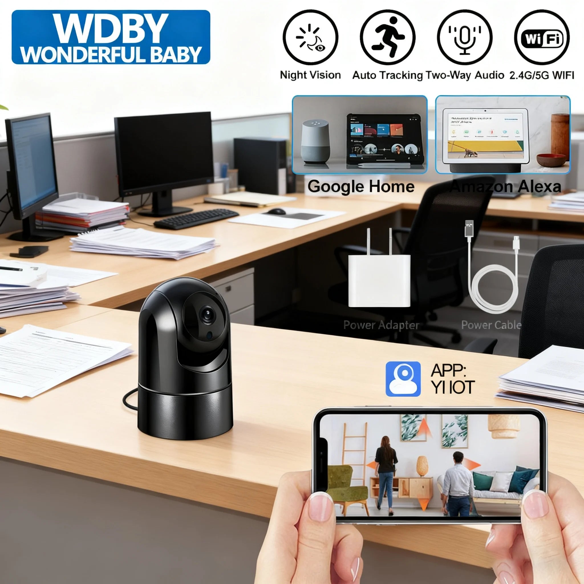 4MP 5G WLAN Baby Kamera mit Auto-Tracking & Audio