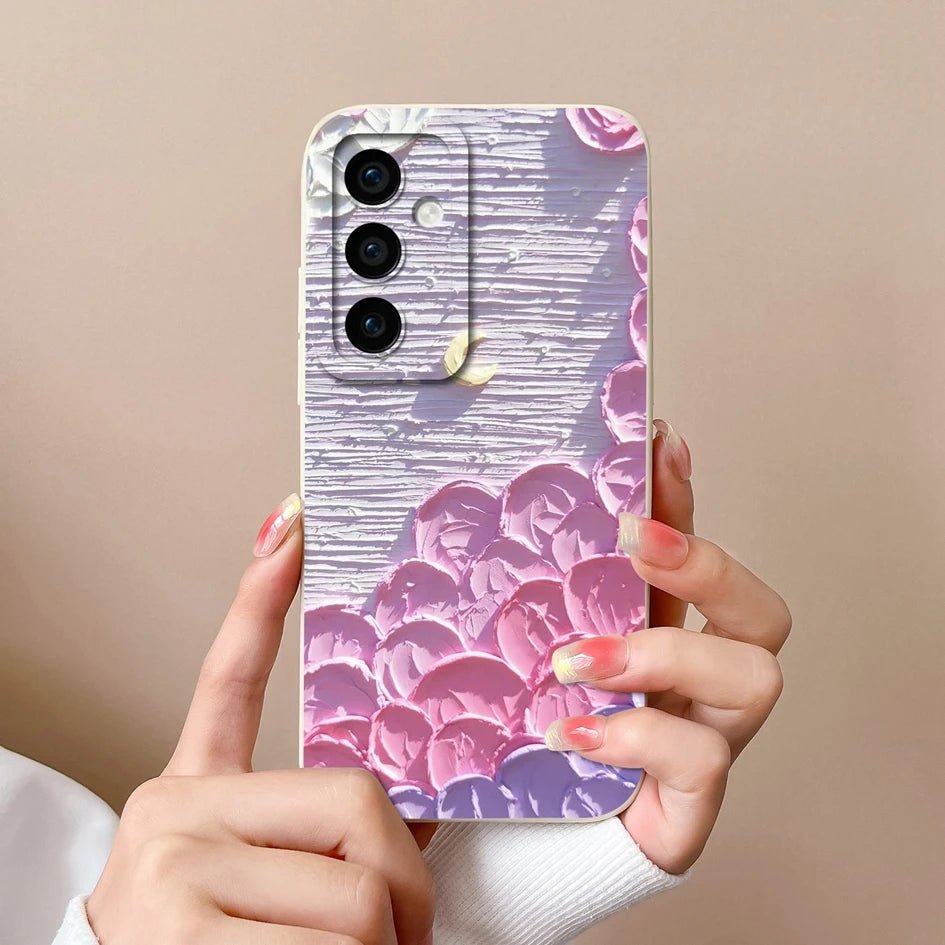 Leopard print silicone case with camera protection