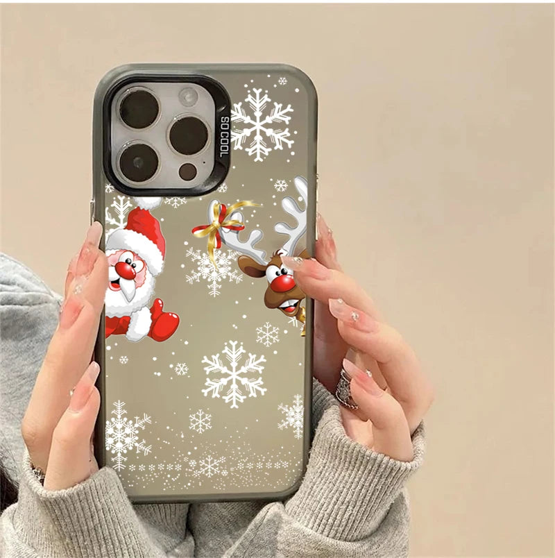 Weihnachts-Schneeflocken Hülle für Samsung S26