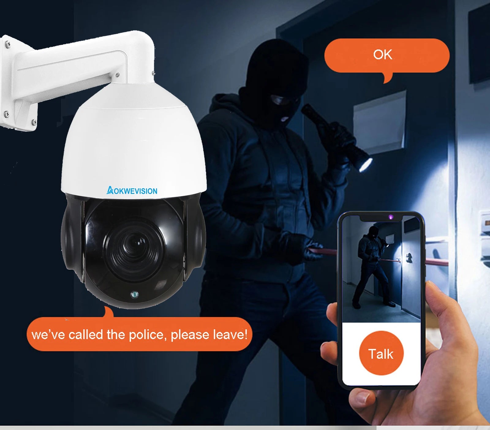 4MP PTZ IP camera with 30X zoom and PoE dome