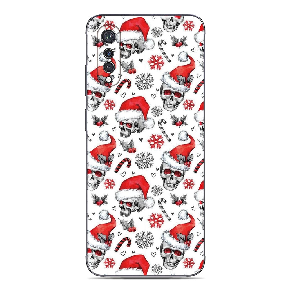 Christmas Skulls TPU Case for Google Pixel 10, 10 Pro and 10 Pro XL, soft, flexible, shockproof, scratch-resistant with cartoon flower anime design