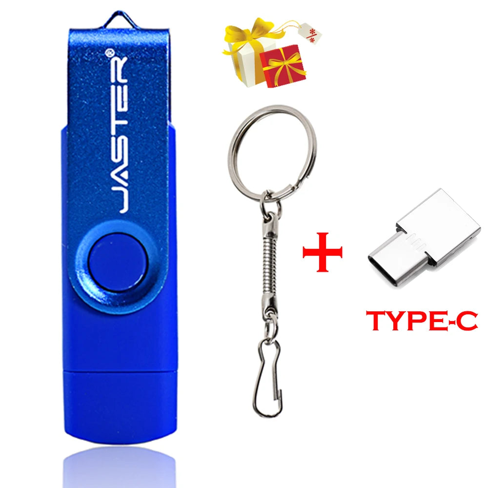 JASTER USB-Stick drehbar 128GB mit Logo Geschenk