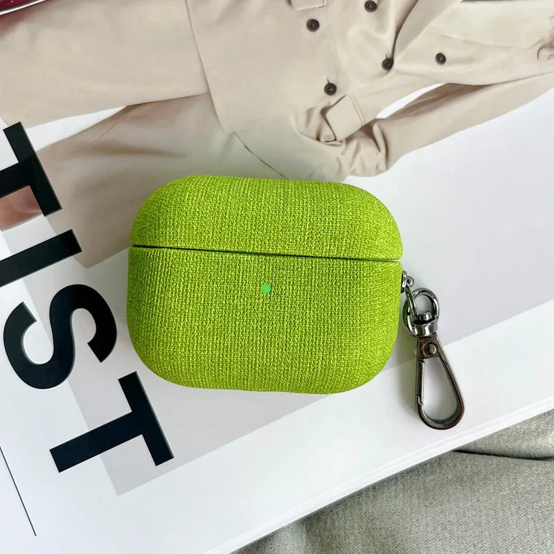 Hülle für AirPods Pro 3–4 Stoffmuster Luxusschutzhülle