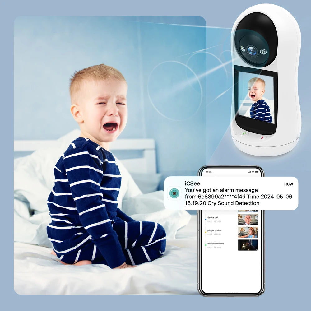 4MP 2K PTZ Camera with Video Call & Baby Monitor