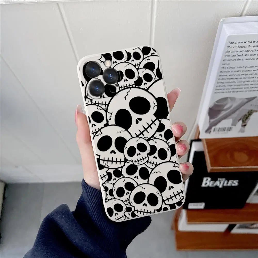 Halloween Horror Art Case for iPhone 17-11 Silicone