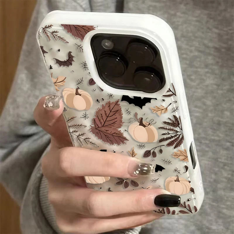 Herbst Kürbis Fledermaus Hülle für iPhone 17