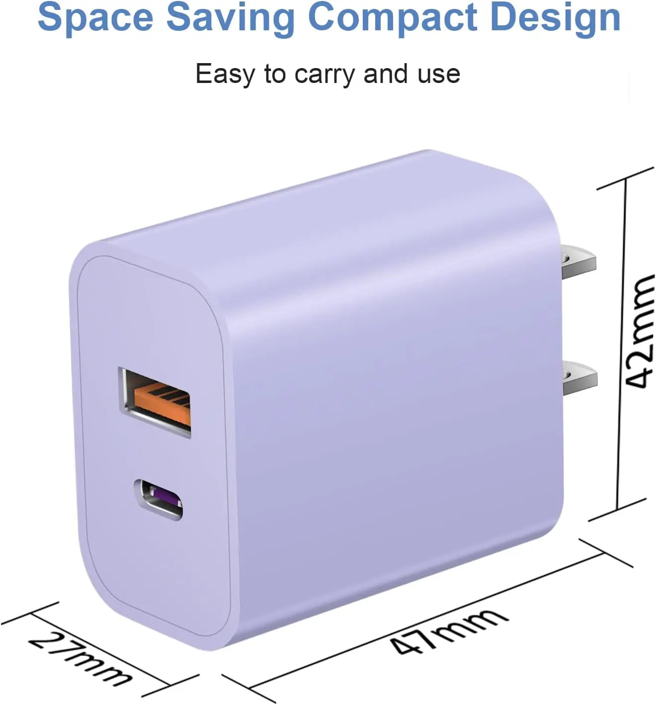 USB C Ladegerät Dual Port PD Schnellladegerät