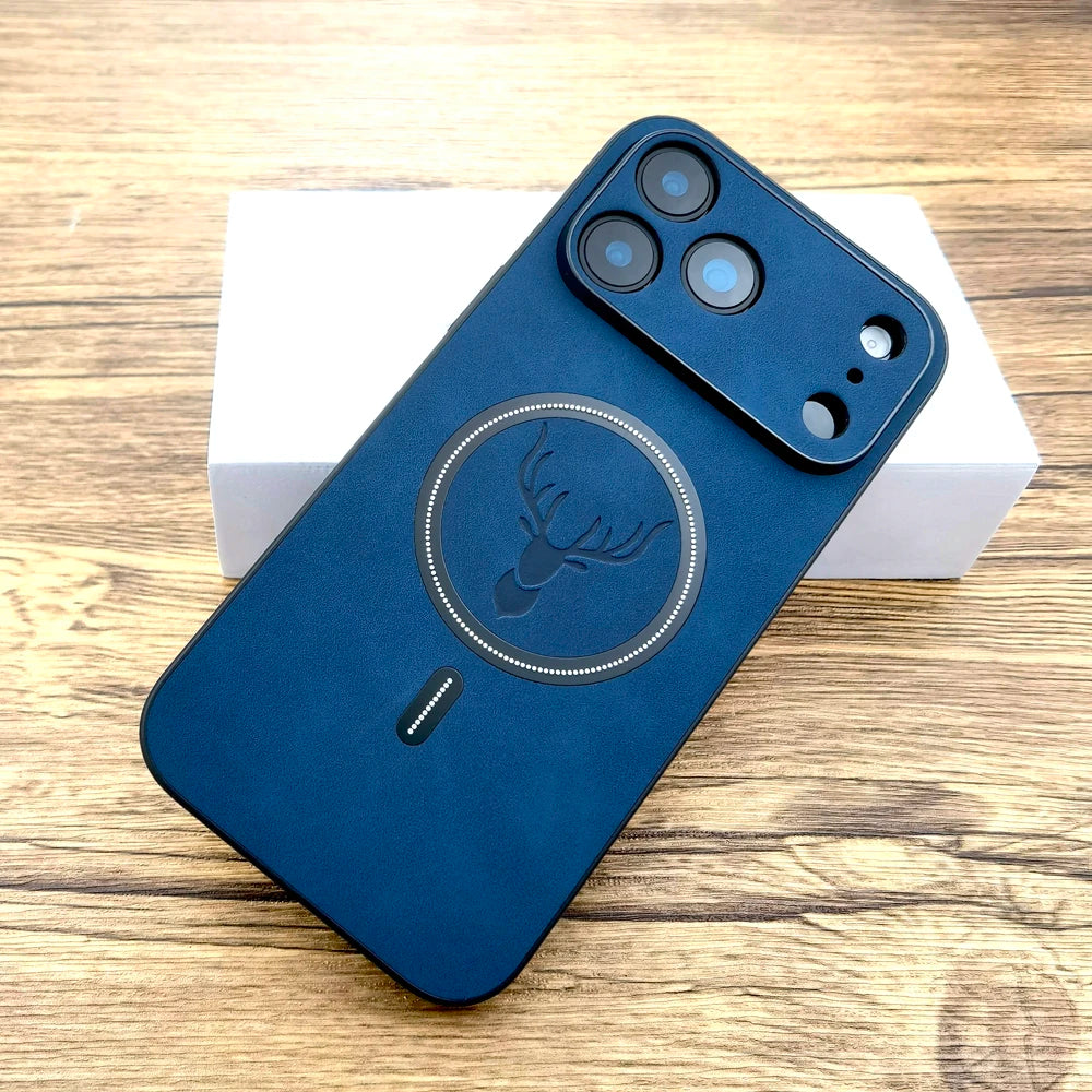 Luxuriöse Kunstlederhülle für iPhone 17 Magsafe