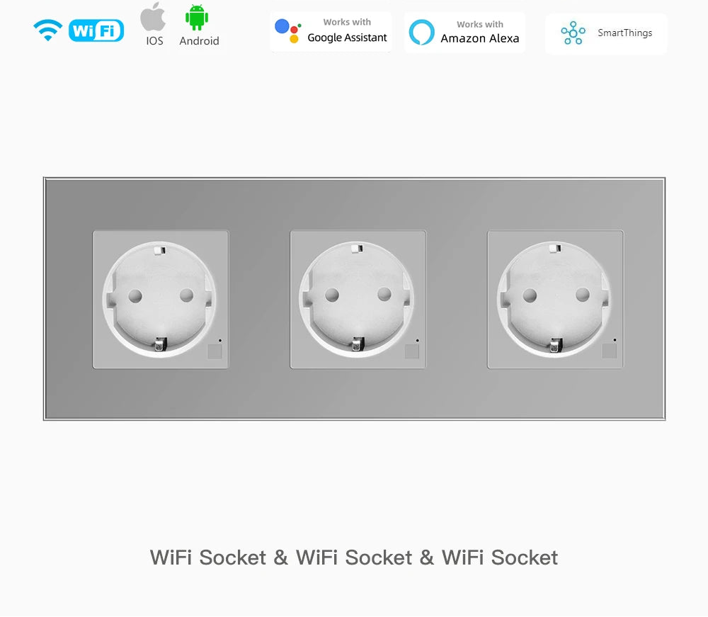 Smart WiFi socket EU USB Type-C Timer Alexa