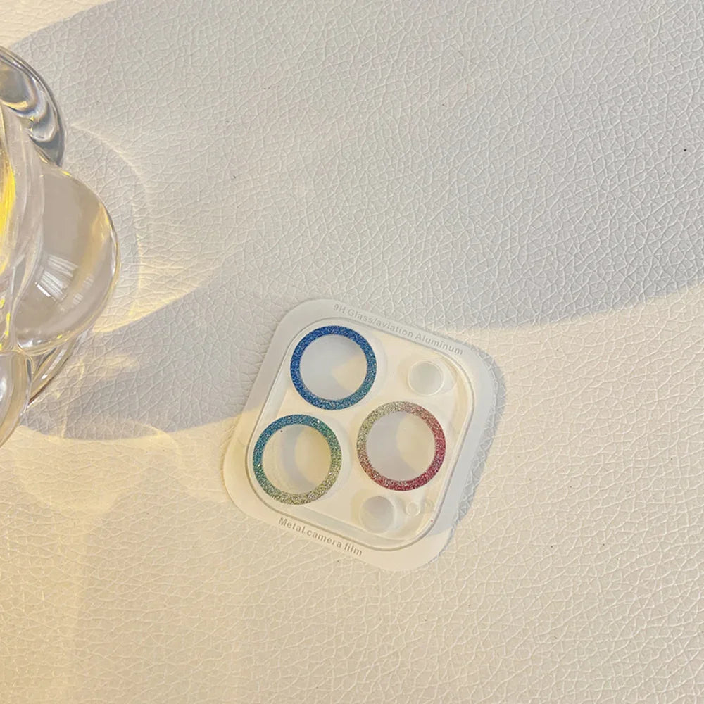 Glitzer Kamera Schutzglas iPhone