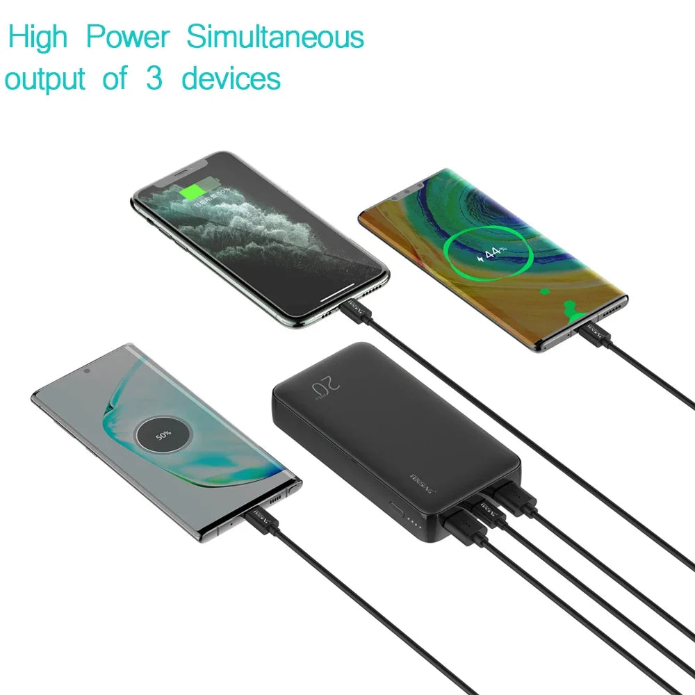 Powerbank 20000mAh 22,5W Schnellladegerät tragbar