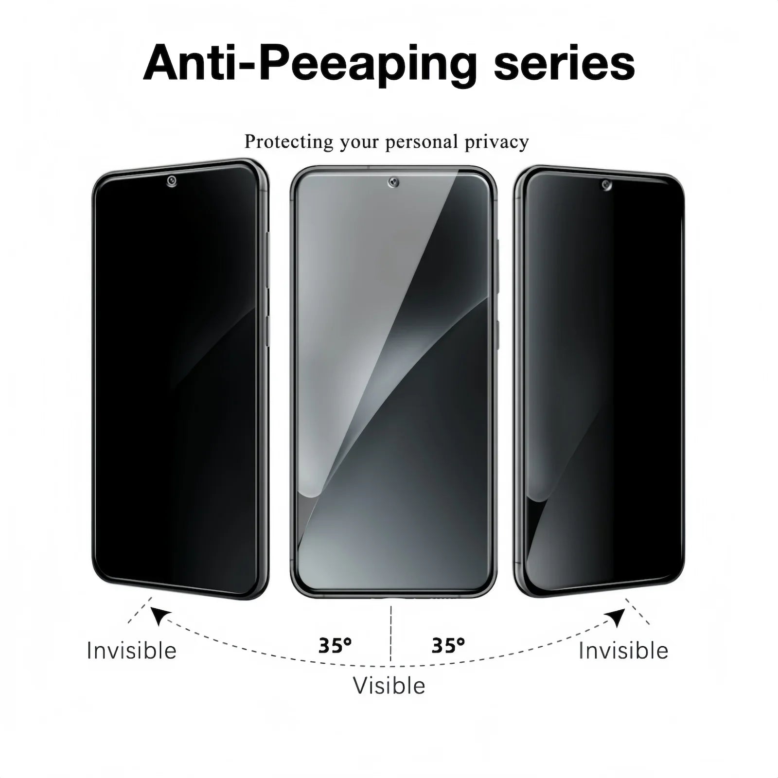 9H Anti-Spy Tempered Glass Screen Protector for Google Pixel 7-10