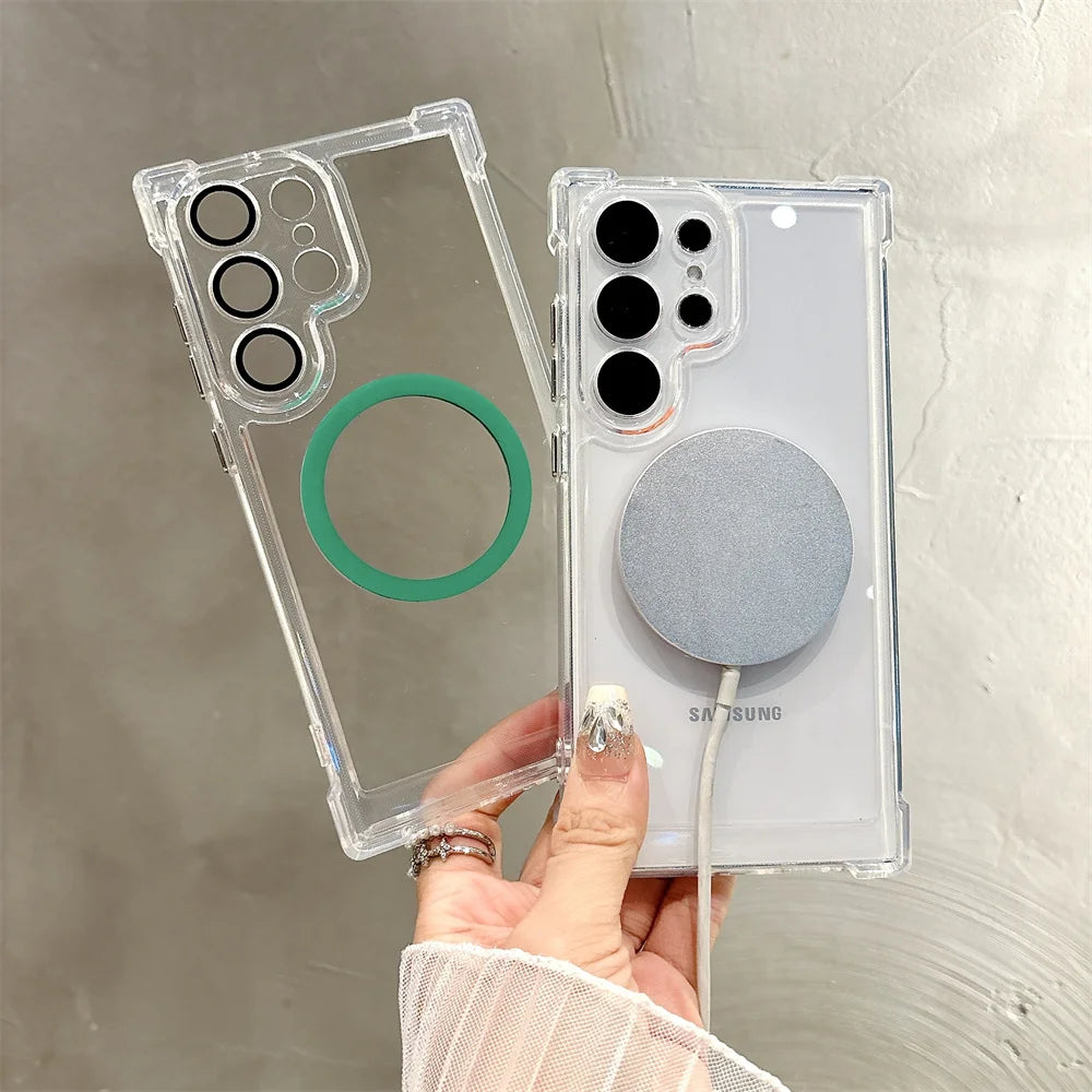 Transparentes Magnet Armor Case für Samsung Galaxy S25