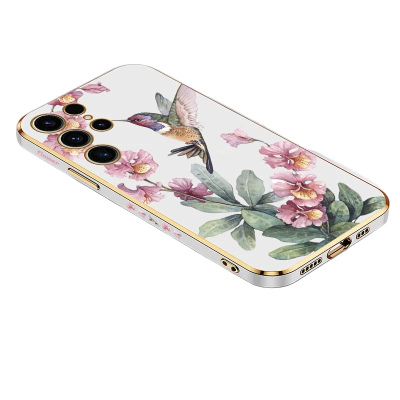Blumen Vogel Hülle für Samsung S25 Ultra 5G
