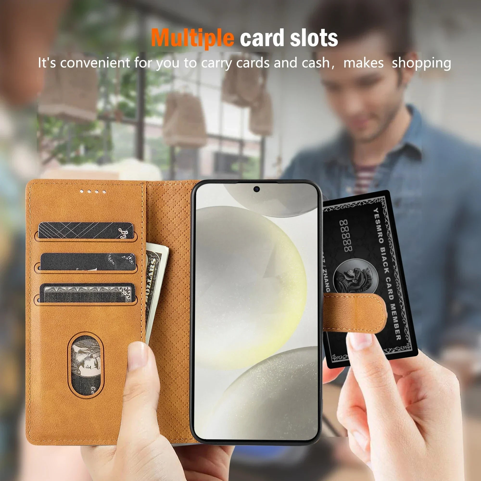 Leder Flip Hülle für Samsung Galaxy