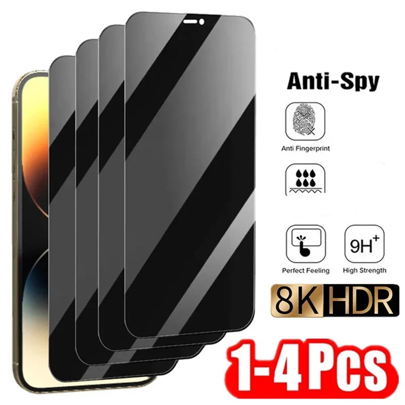 Sichtschutz-Glasfolie für iPhone 17, 16, 15, 14 uvm..