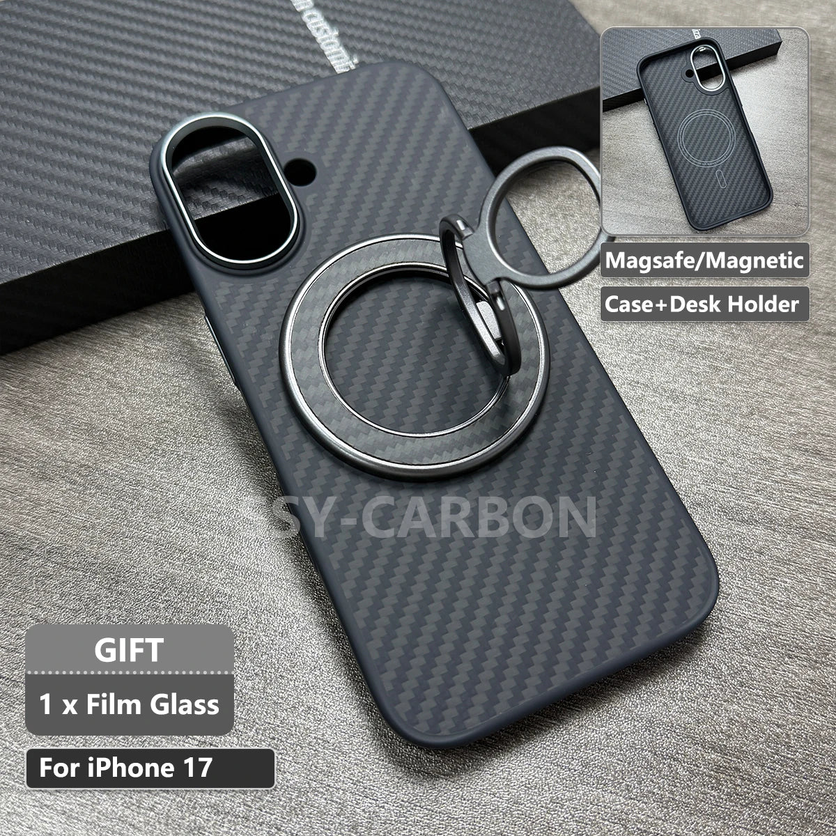 Echte Kohlefaser Hülle für iPhone 17 Serie