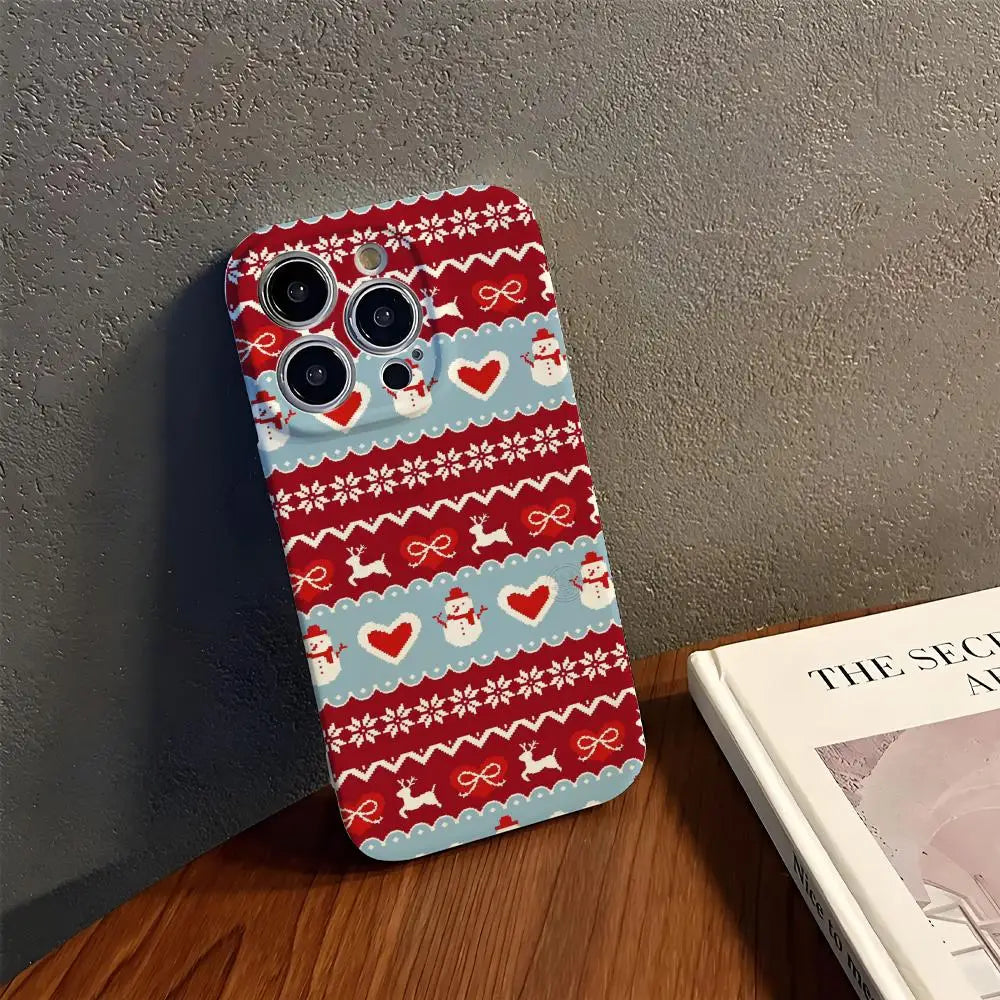 Christmas striped case for iPhone 17 & 16