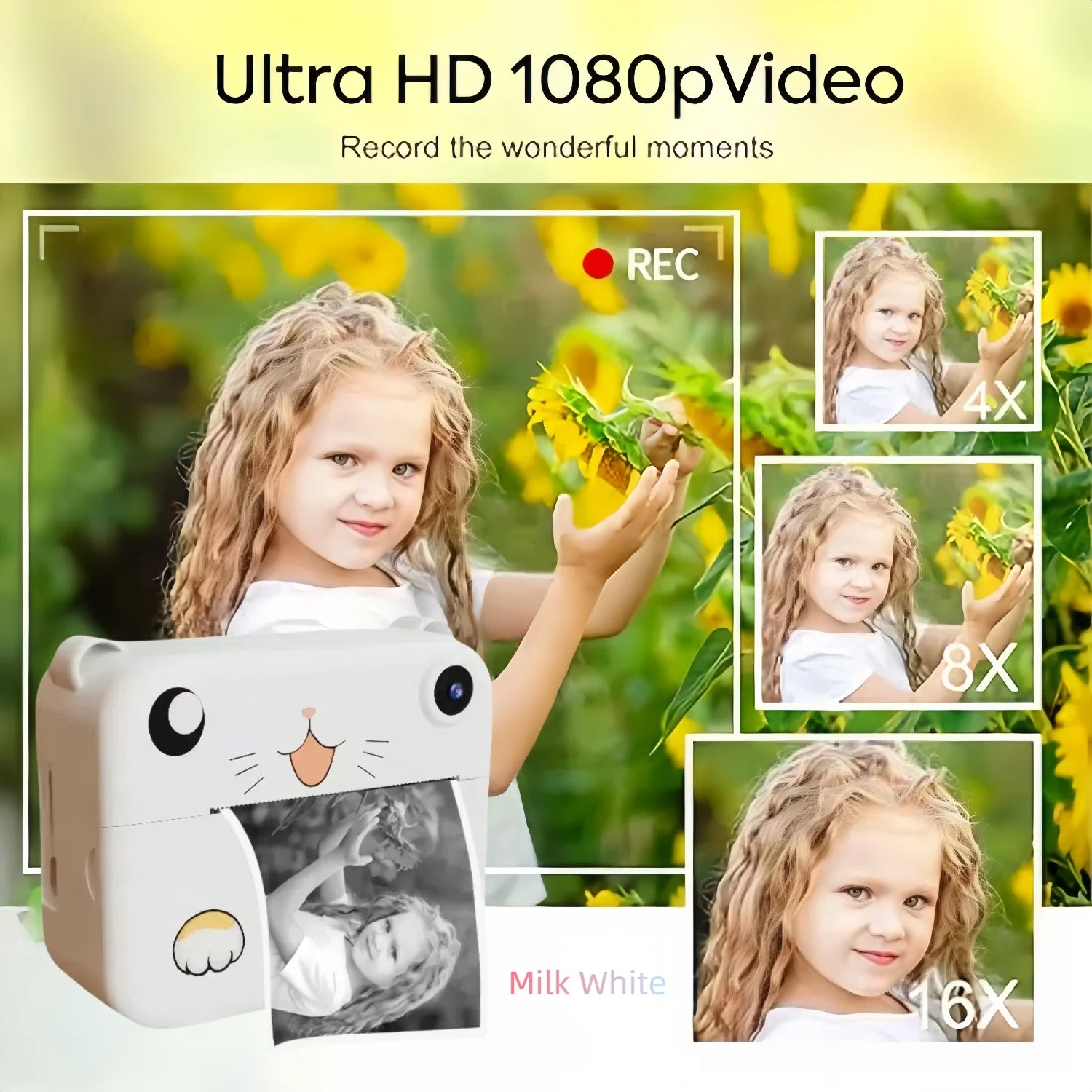 Tragbare Kinderkamera 1080P HD mit Sofortdruck