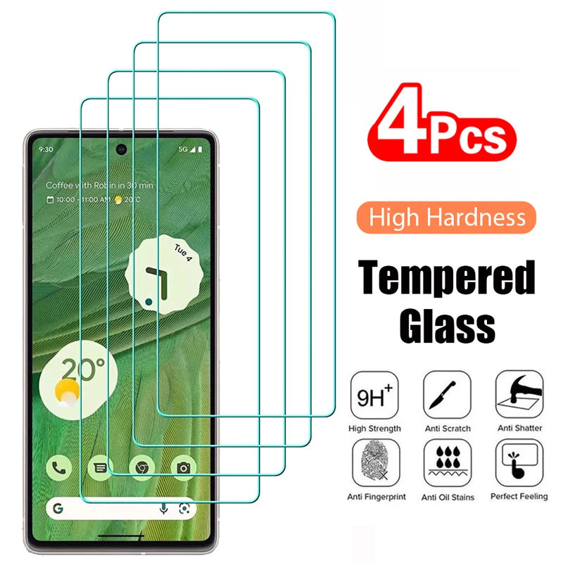 4-pack of tempered glass screen protectors for Google Pixel models